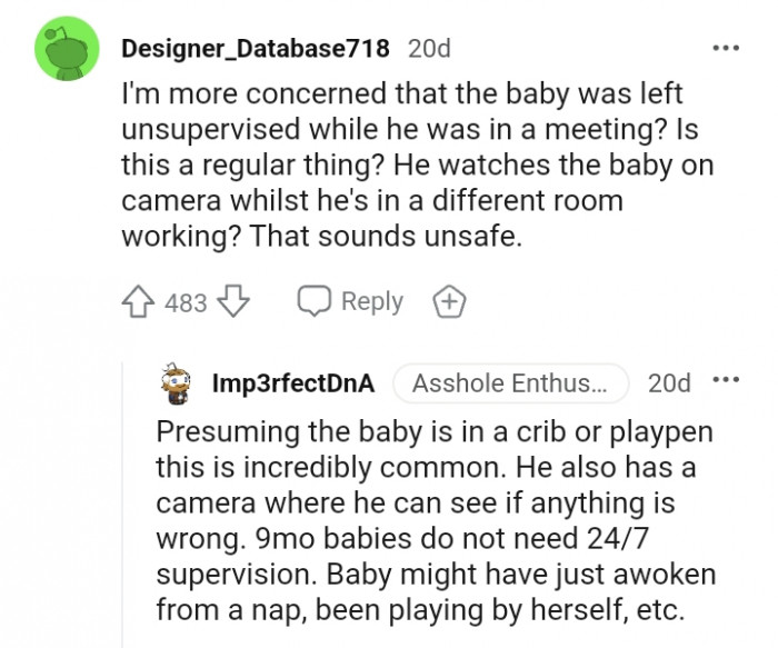 9-month-old babies do not require constant supervision