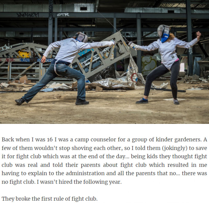 8. Camp counselor for a group of kindergarteners