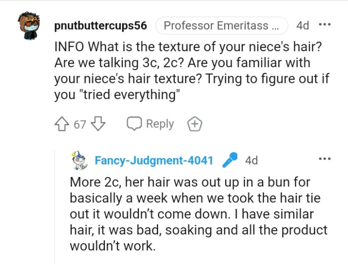 The OP reveals that it's 2c hair