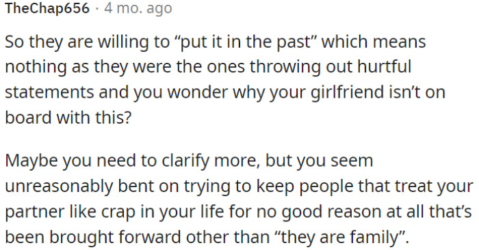 It seems OP is determined to keep these people in his life without a clear reason other than them being family.