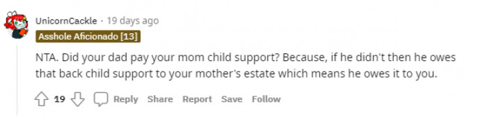 What about child support?