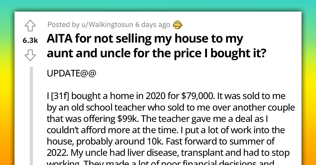 Redditor Gives Family 5% Discount On The Market Value Of Her Home, Gets Accused Of Trying To Rip Them Off