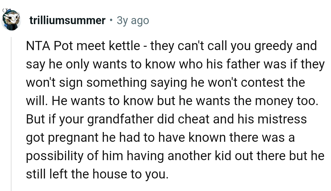 They can't call the OP greedy