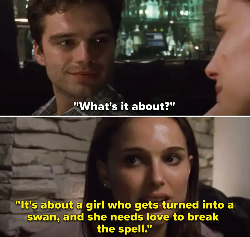20. Black Swan, starring Natalie Portman (Jane Foster), and Sebastian Stan stars (Bucky Barnes/The Winter Soldier)