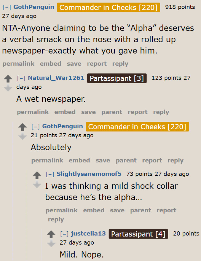 Redditors believe the OP's father deserved it.