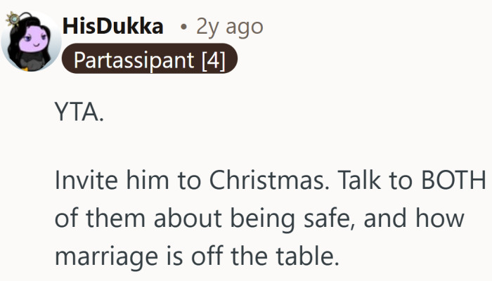More open approach surfaced here, calling for both kids to hear the same message about limits and care.