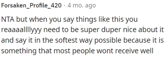 OP is Not the Bad Guy