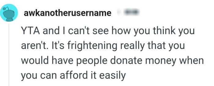 The OP can easily afford it so why ask for donation