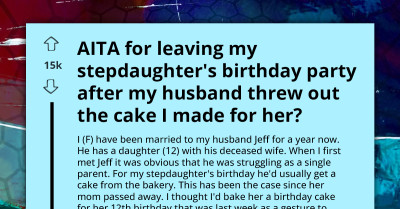 Woman Bakes Her Stepdaughter Birthday Cake But Omits One Ingredient, Gets Her Efforts Trashed By Husband