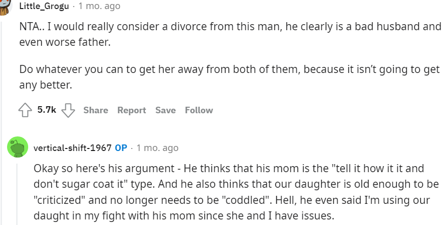 2. He is clearly a bad husband