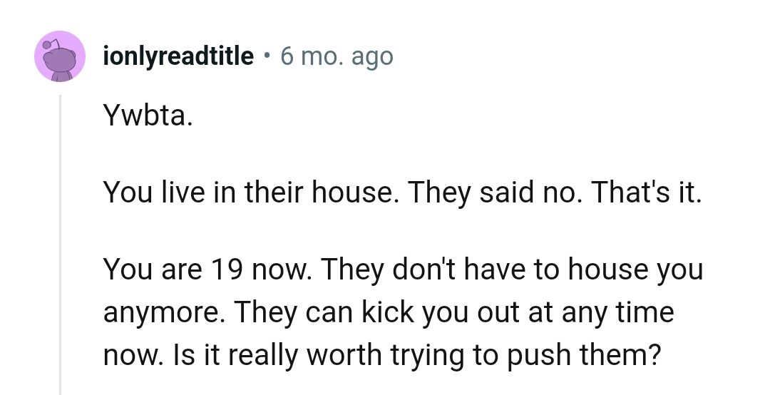 They don't have to house the OP