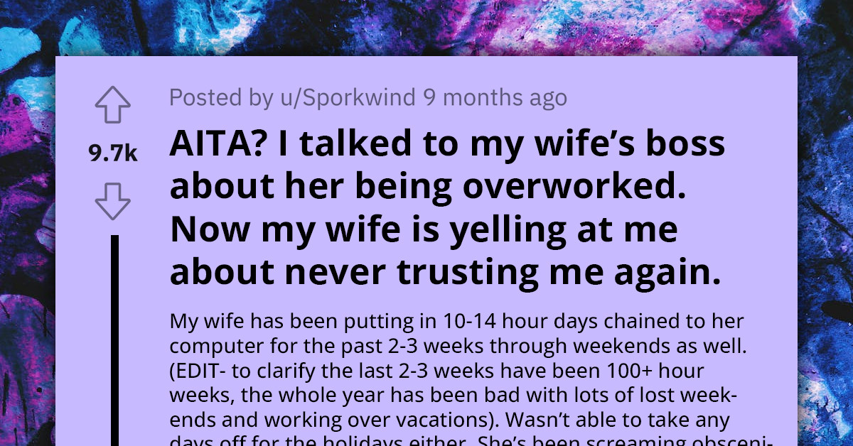 Redditor Faces Accusations of Misogyny After Contacting Wife's Boss