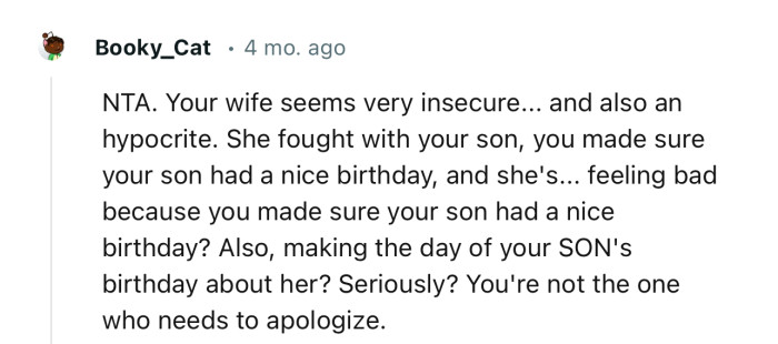 “NTA. Your wife seems very insecure... and also a hypocrite.”