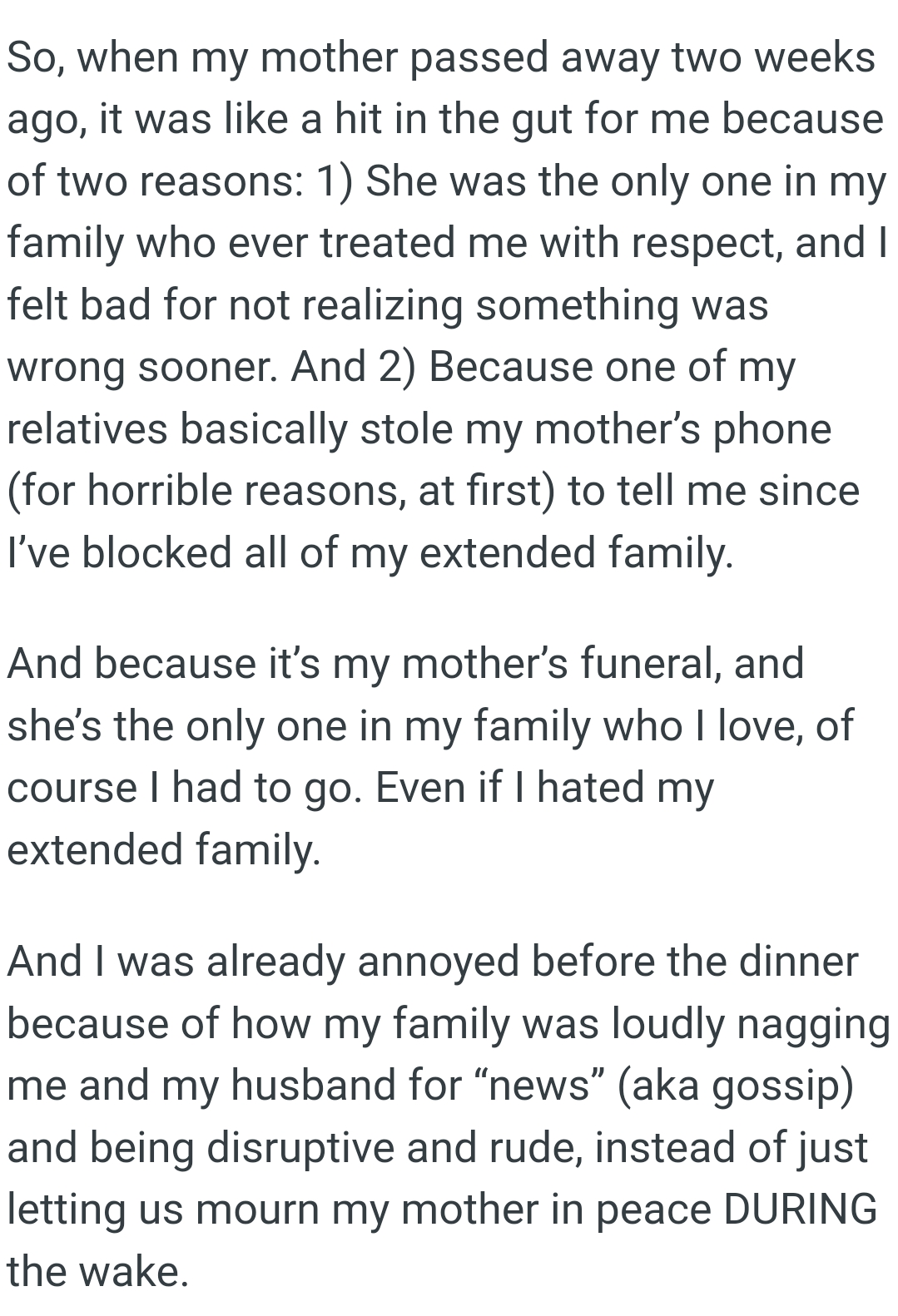 One of OP's Relatives Basically Stole Her Mother’s Phone