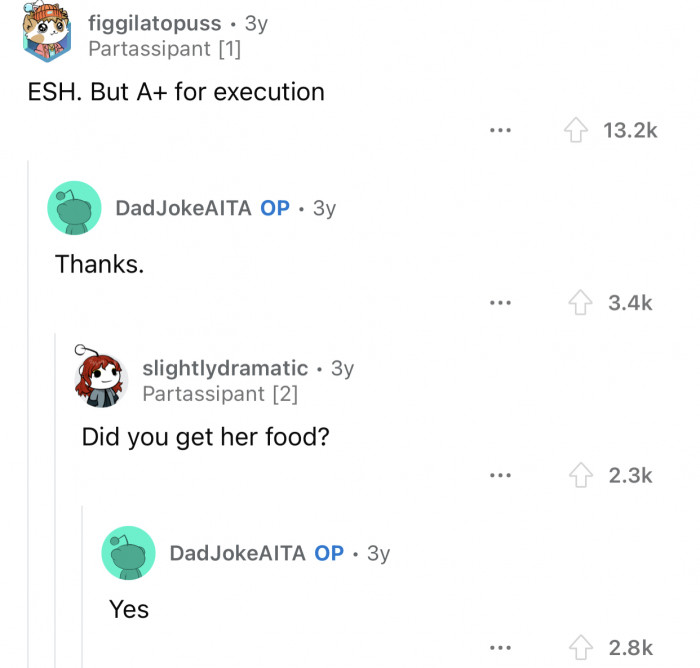 The timing was bad, but the joke was good.