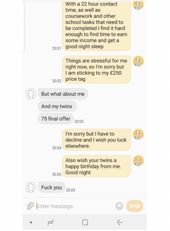 17. A hassle and rudeness 4/4