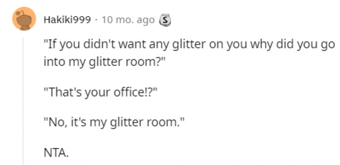 Glitter room.