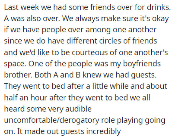 The Situation Reached Its Peak When They Did the Same While OP Was Having Friends Over for Drinks