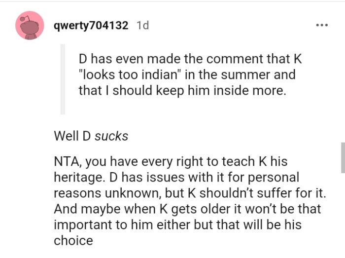 Ex has issues with it, but their son shouldn't suffer for it