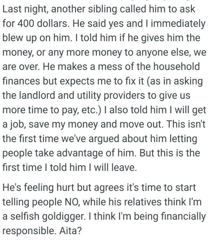 Making a mess of the household finances