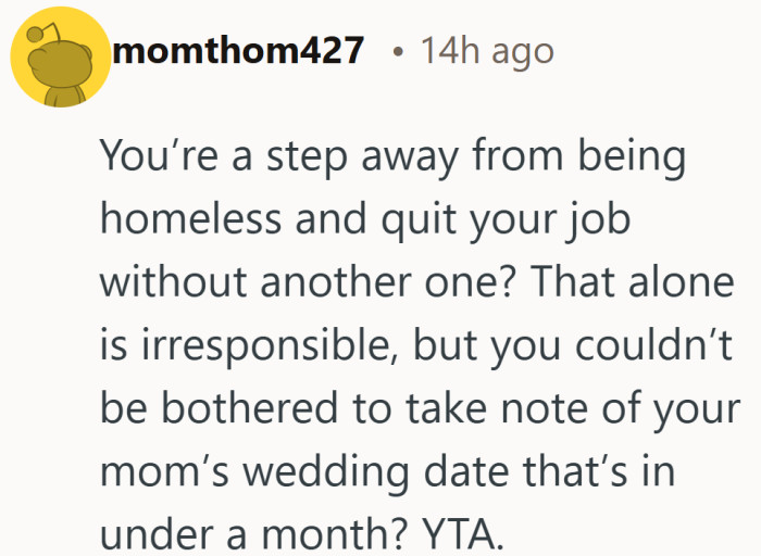 That jumps straight to blame, even though the situation already sounds stressful.