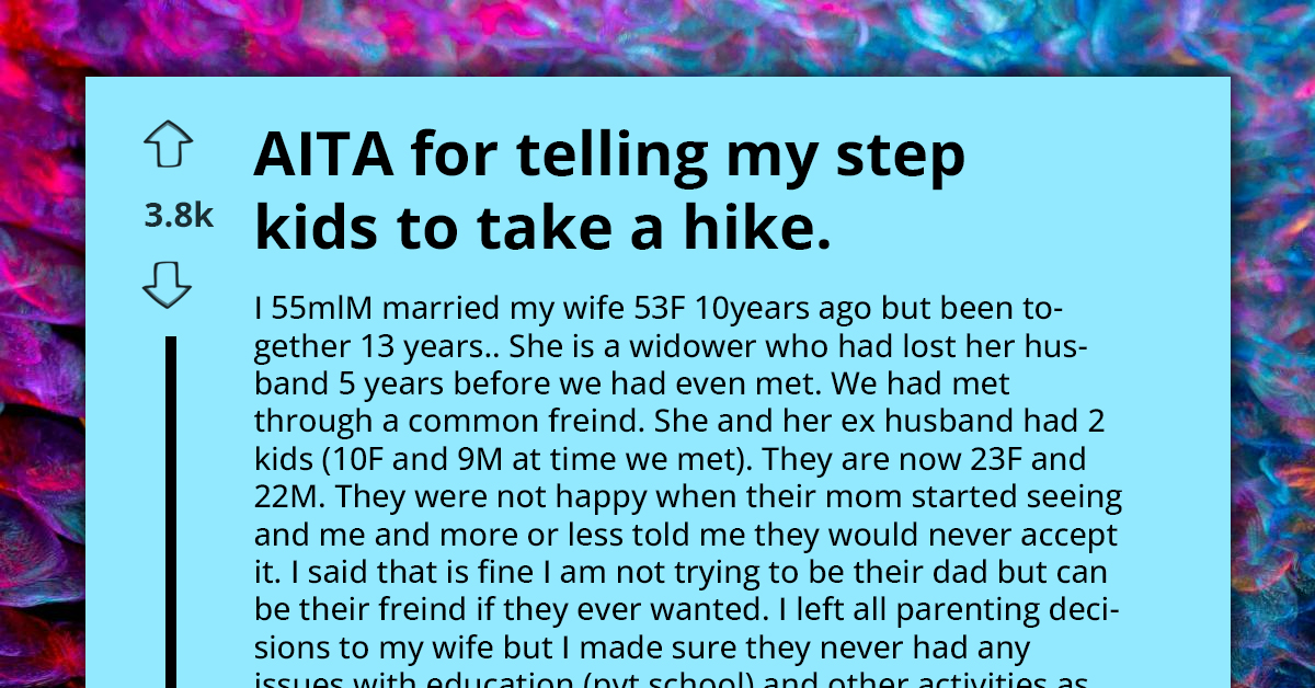 Man Gets Verbally Abused By His Step Kids Because He Refused Leaving The Inheritance