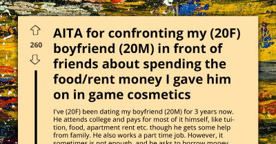 AITA For Confronting My Boyfriend About Spending Rent Money On Video Game Skins