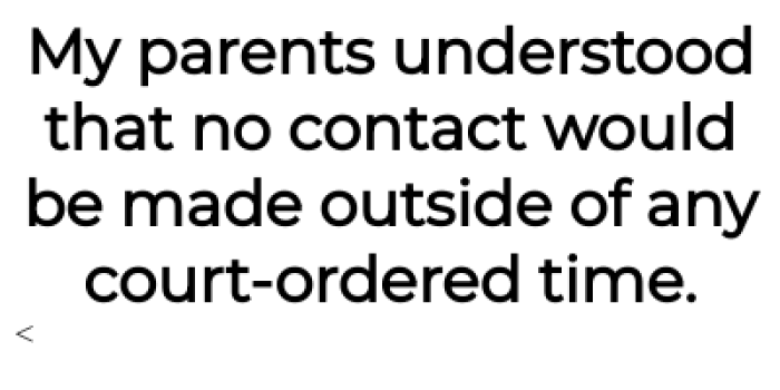 Maintaining a period of no communication during the holidays leads to increased family stress.