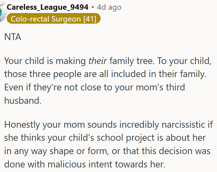 OP's Mom Sounds Incredibly Narcissistic.