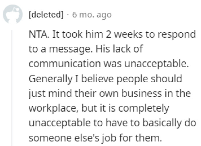 Unacceptable Lack of Communication