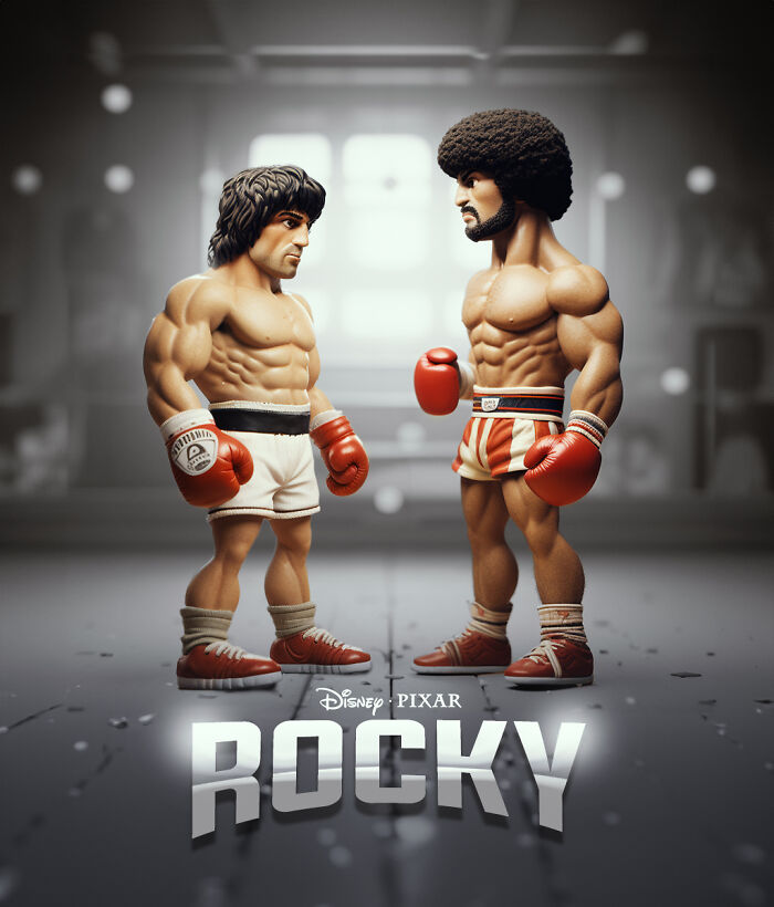 4. Rocky Balboa vs. Apollo Creed in Pixar!