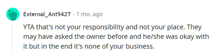 Sometimes, it's best to let others handle their own leashes and enjoy the meal.