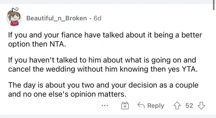 That's true that both their opinions matter.