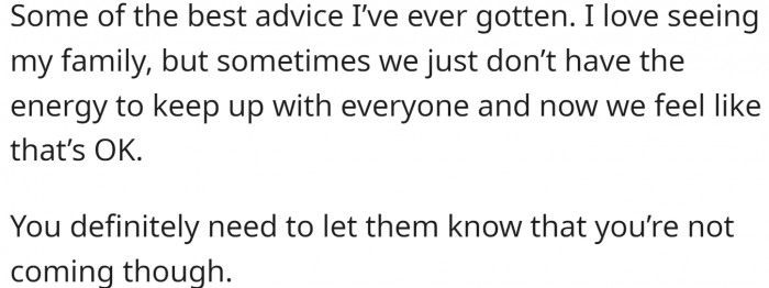 OP needs to let them know that they’re not coming, though.