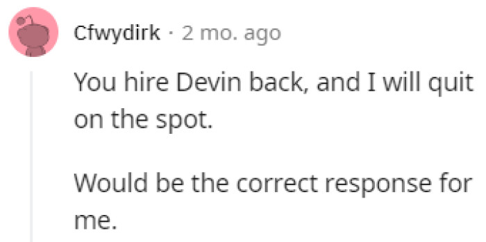 The correct response