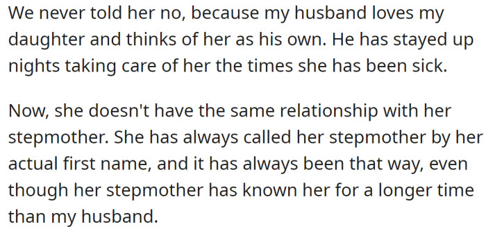 They didn't try to correct her as it didn't bother them: