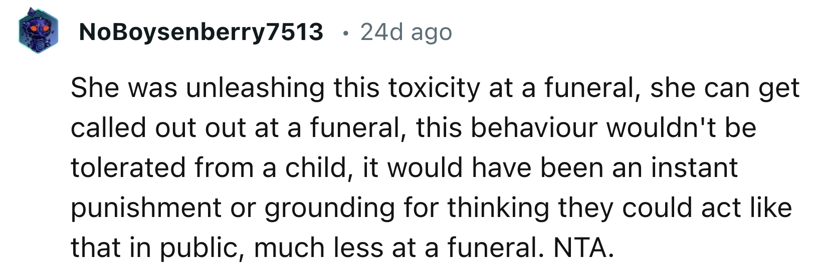 Being Toxic at a Funeral Should Not Be Tolerated
