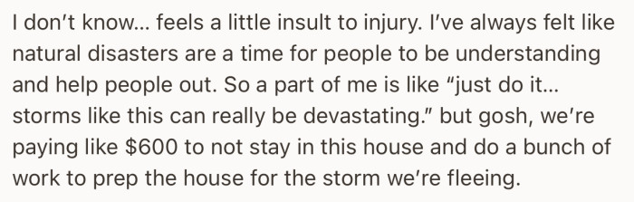 Feels like insult to injury since they are basically fleeing and are not even getting refunded for the days they didn’t stay