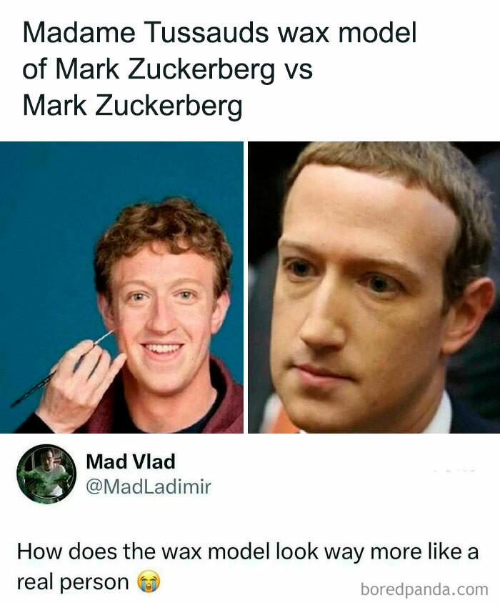 "Zuckerberg, False Wax Impostor"