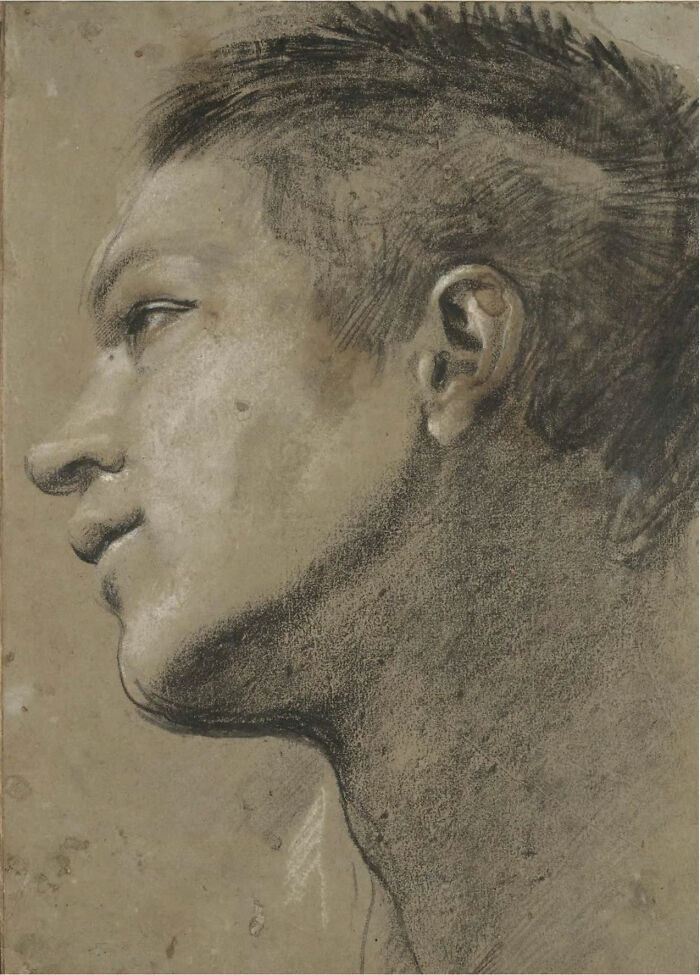 “The Head Of A Youth,” Attributed To The Bolognese Artist Pietro Faccini, 1590