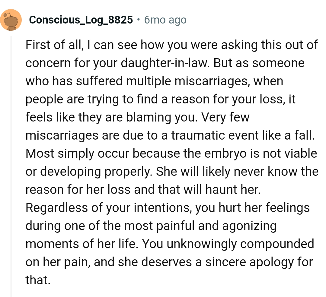 From someone who has suffered multiple miscarriages