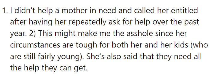 OP has offered the following explanation for why they think they might be the a-hole: