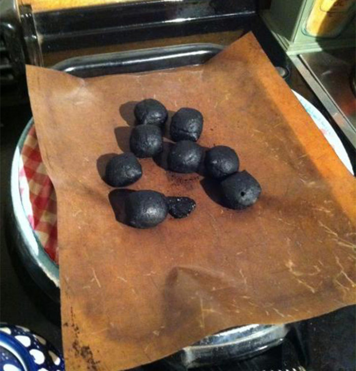 30. Hmm, I think the garlic dough balls are a little overdone! Perhaps five hours in the Aga was a touch too long!