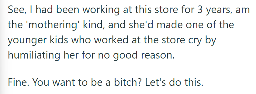 After three years, OP, known for nurturing, saw the manager make a colleague cry, prompting action.