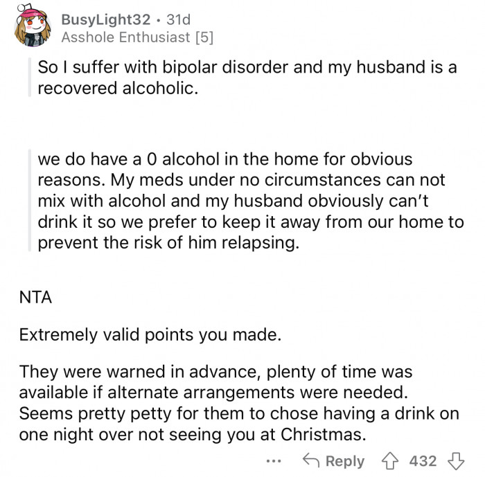 OP's points are valid, and she warned them in advance.