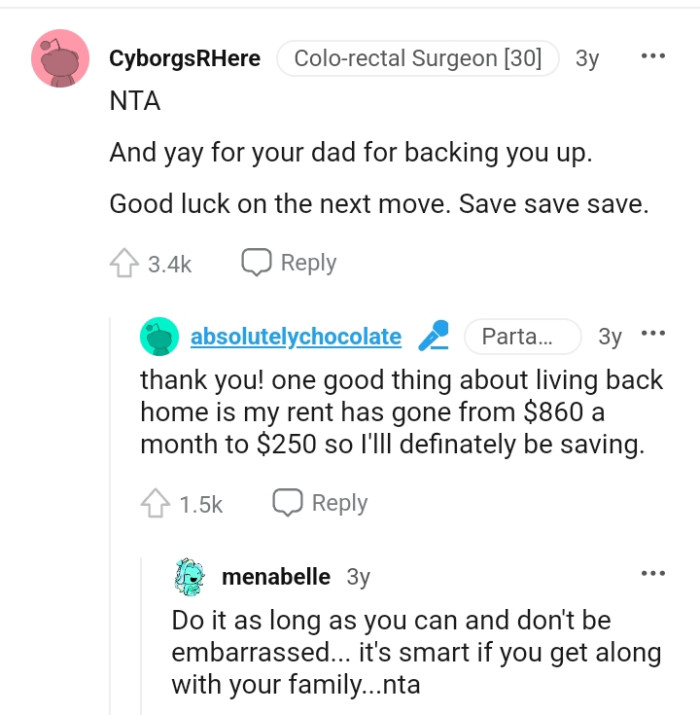 This Redditor is happy OP's dad backed him up