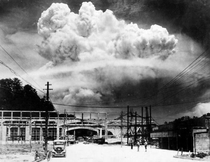 "Nagasaki, 20 Minutes After The Atomic Bombing In Japan, 1945"