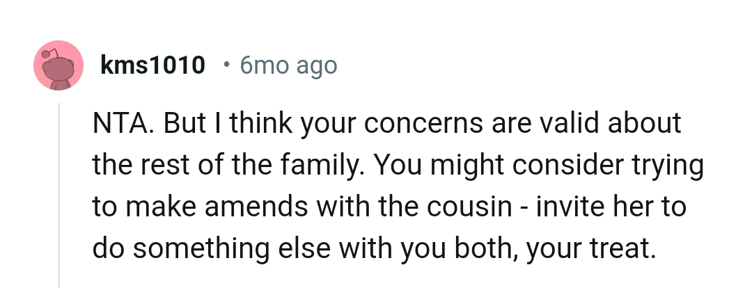 Here are some of the most upvoted comments from other Redditors for you to read through below