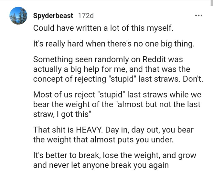 Bearing the Weight That Almost Puts You Under