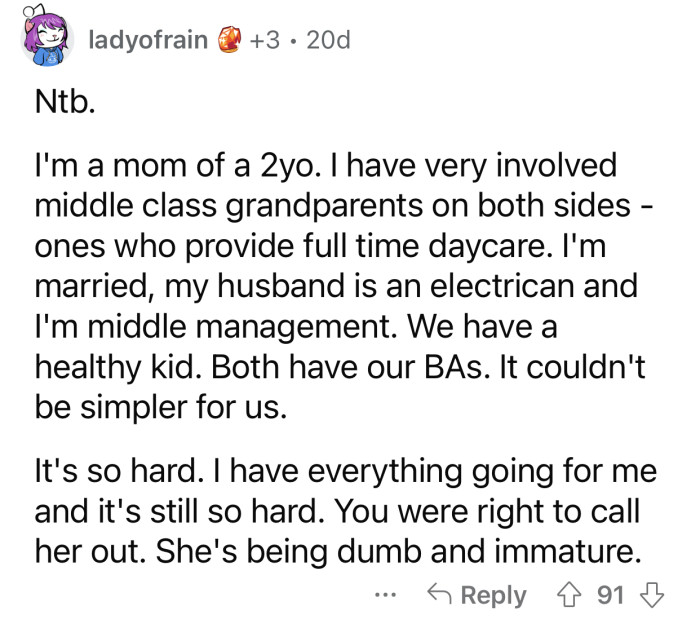 OP did the right thing by calling her friend out.